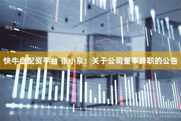 快牛盘配资平台 张小泉：关于公司董事辞职的公告